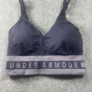 Under Armour Black Sports Bra with Gray Branded Band